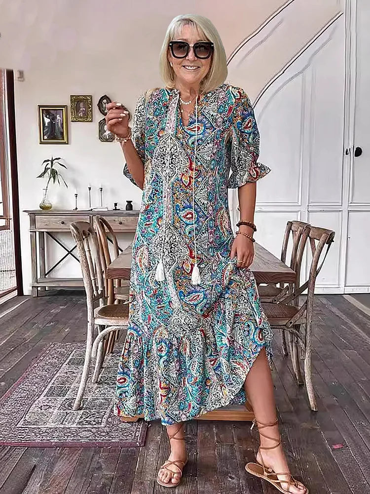 Karen - Robe longue de rêve bohème