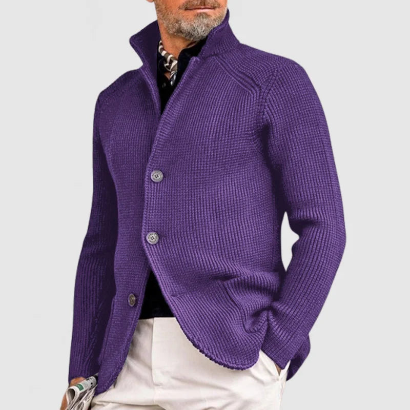 EDDIE - Cardigan à boutons en maille intemporel