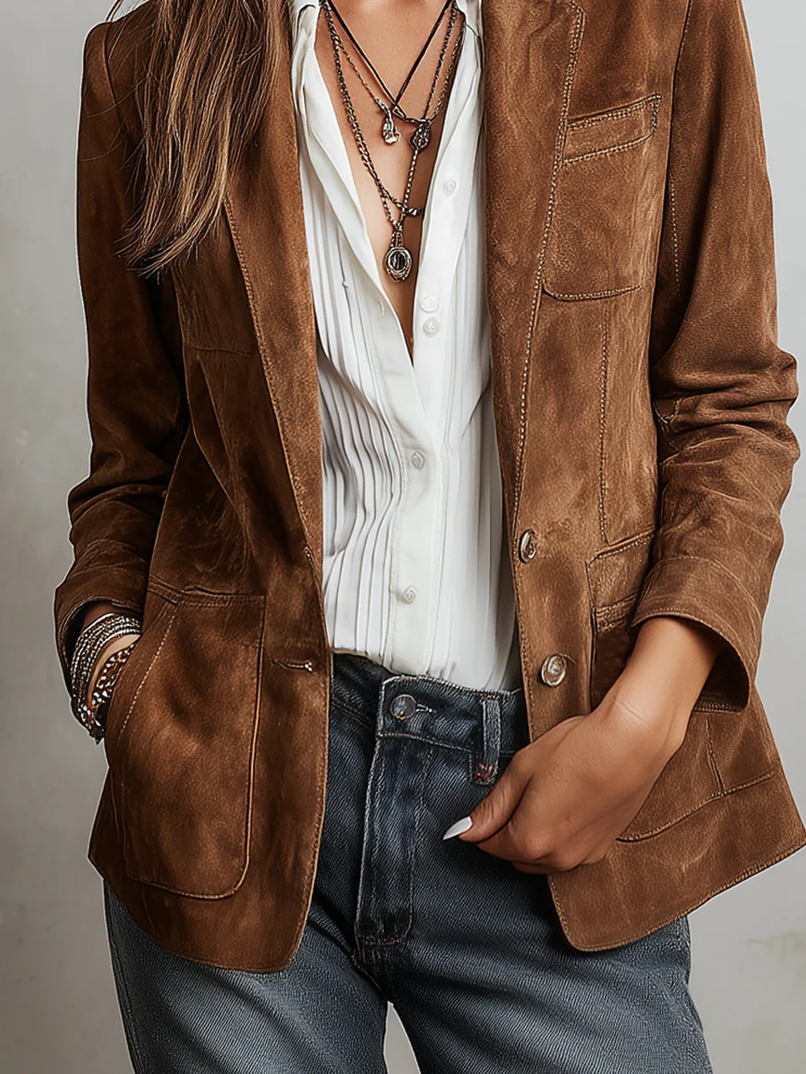 Verona - Veste en daim vintage