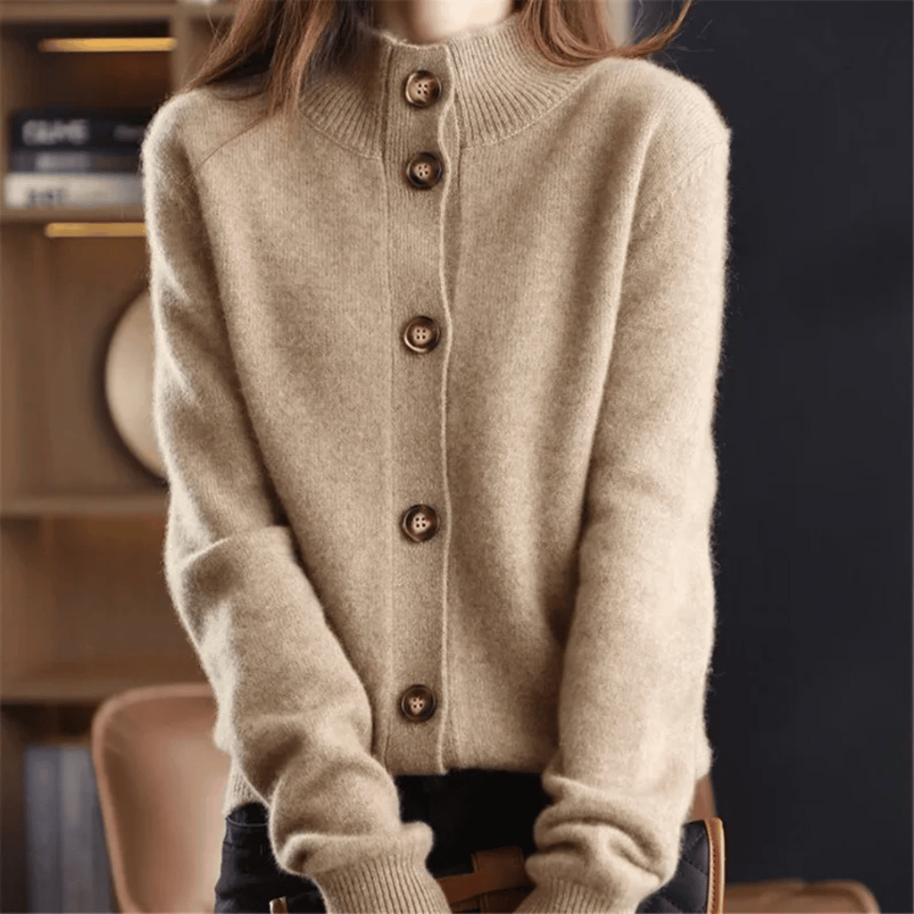Celeste - Cardigan chic à col montant