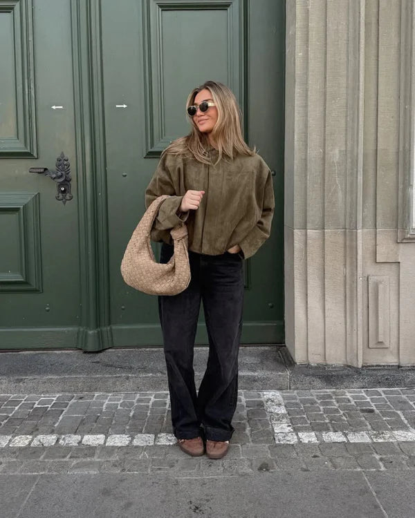 ADA - Veste bomber en simili daim