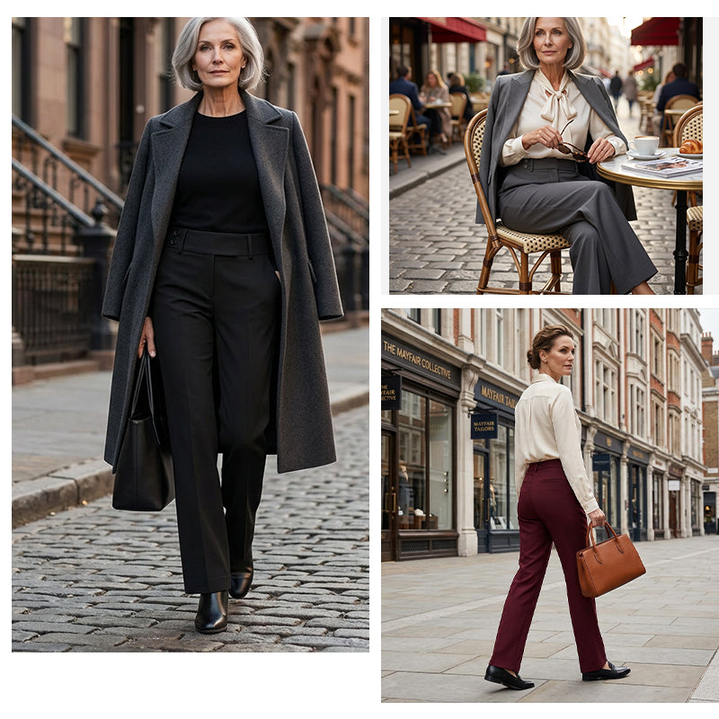 Elowra - Pantalon de costume évasé sur mesure