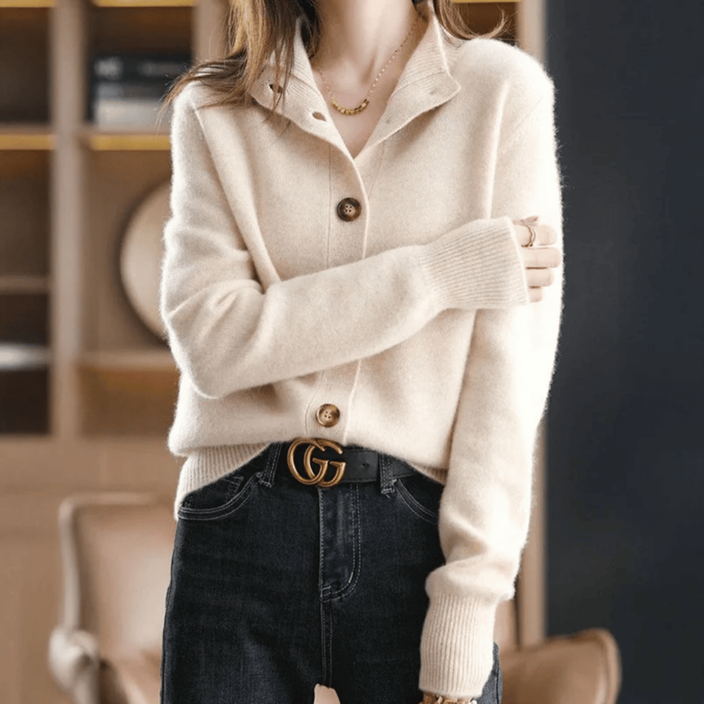 Celeste - Cardigan chic à col montant