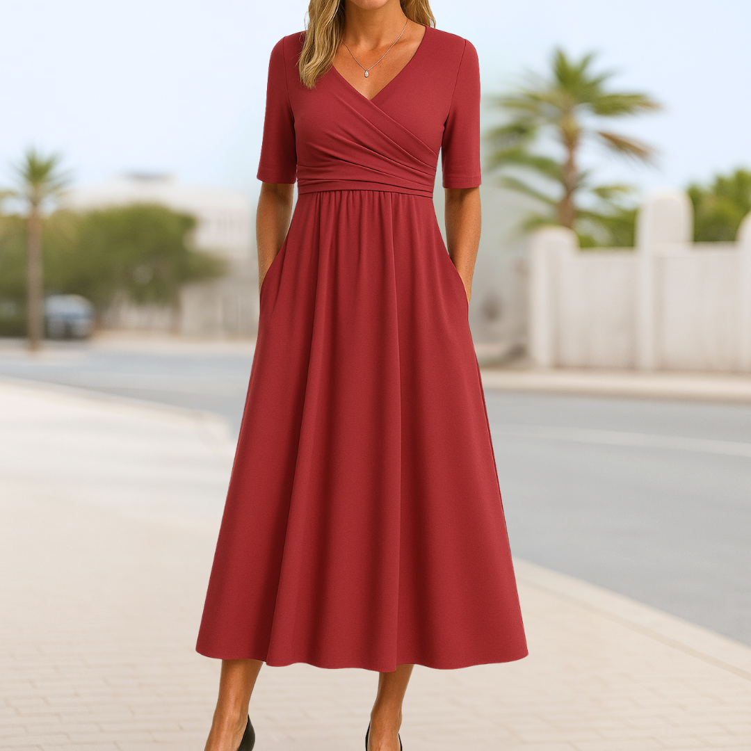Jasmine - Robe mi-longue élégante