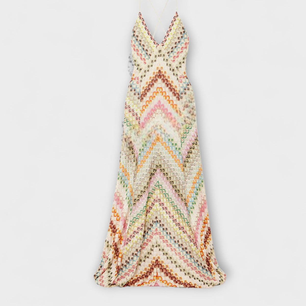 Remi - Robe longue à chevrons
