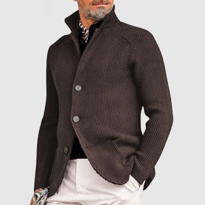 EDDIE - Cardigan à boutons en maille intemporel