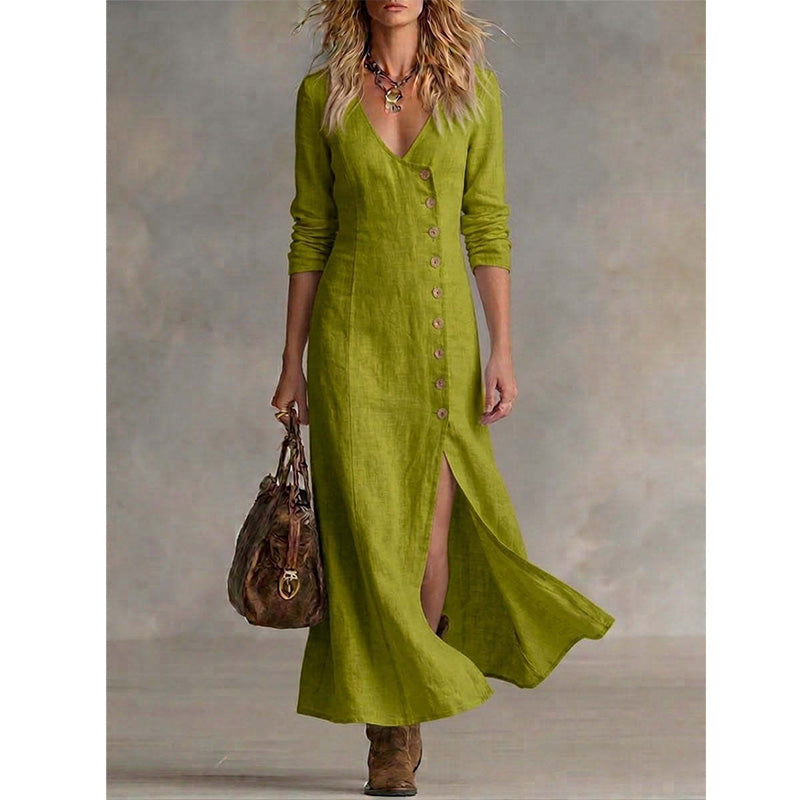 Oceane - Robe chemise mi-longue vintage
