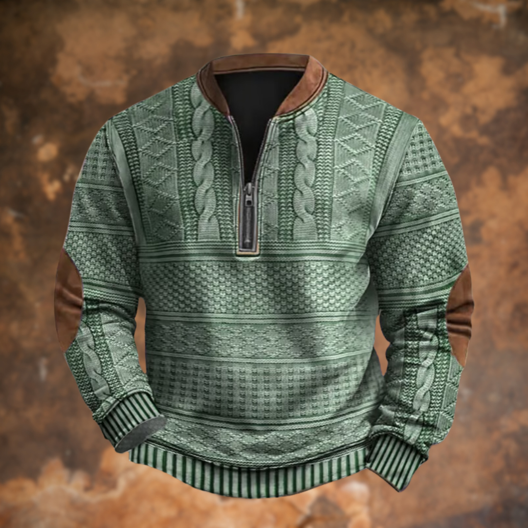Ford - Pull texturé à demi-zip