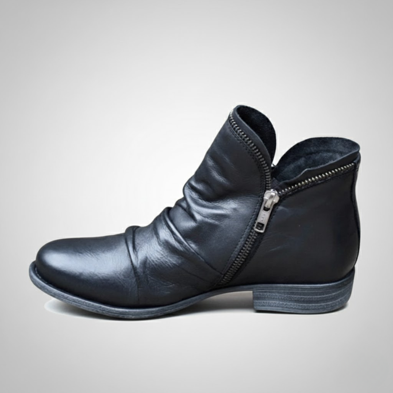 Maren - Bottes orthopédiques zippées en cuir