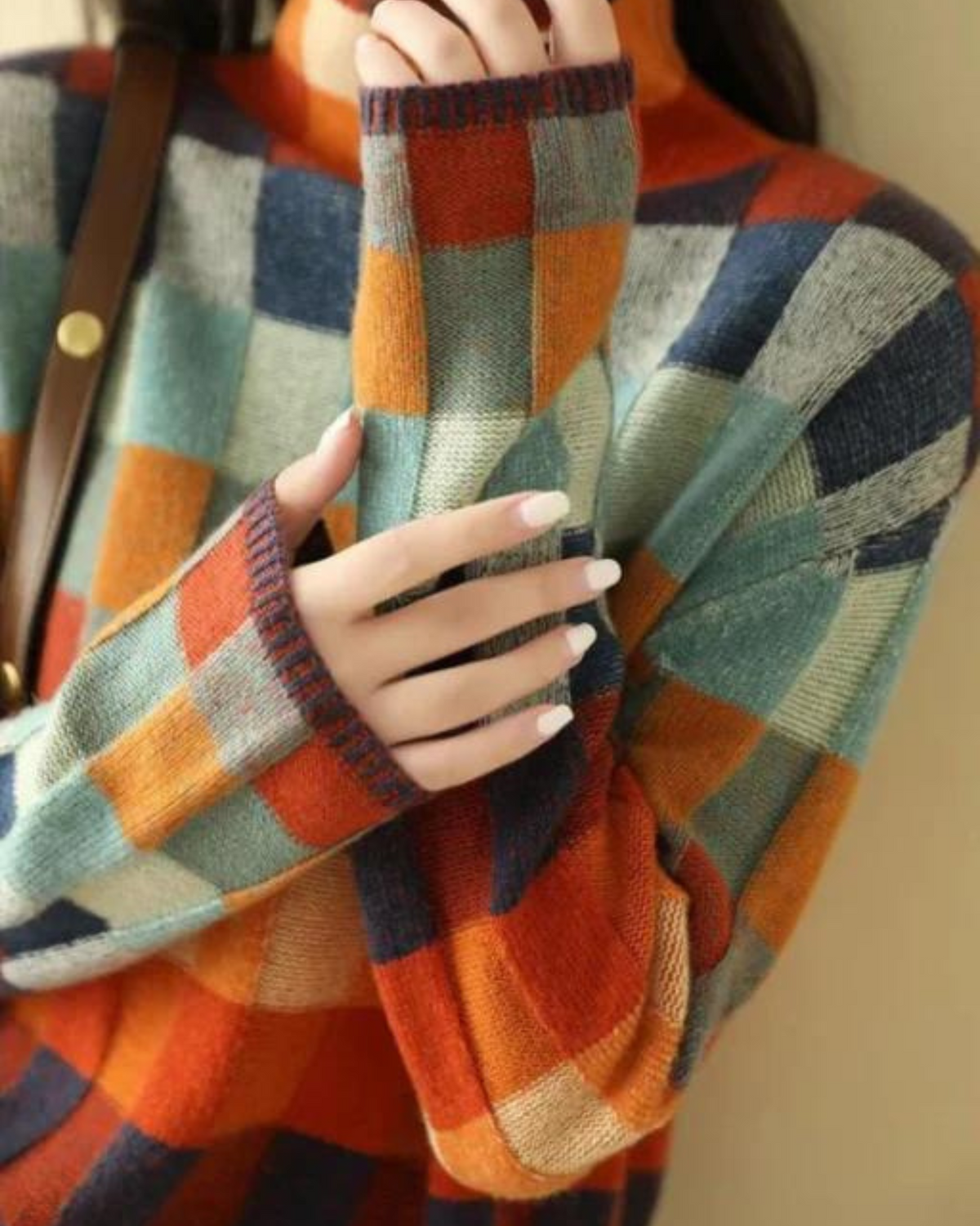 DAPHNE - Pull en cachemire patchwork