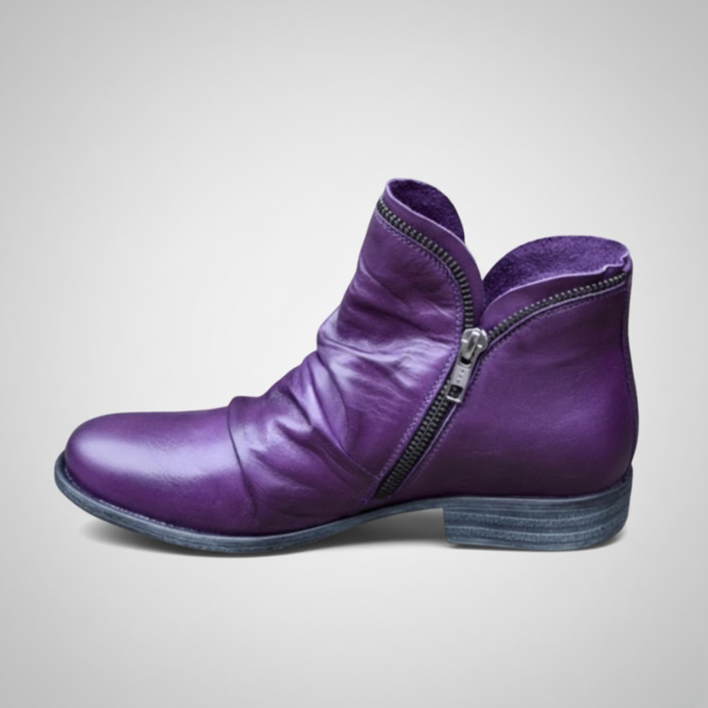 Maren - Bottes orthopédiques zippées en cuir