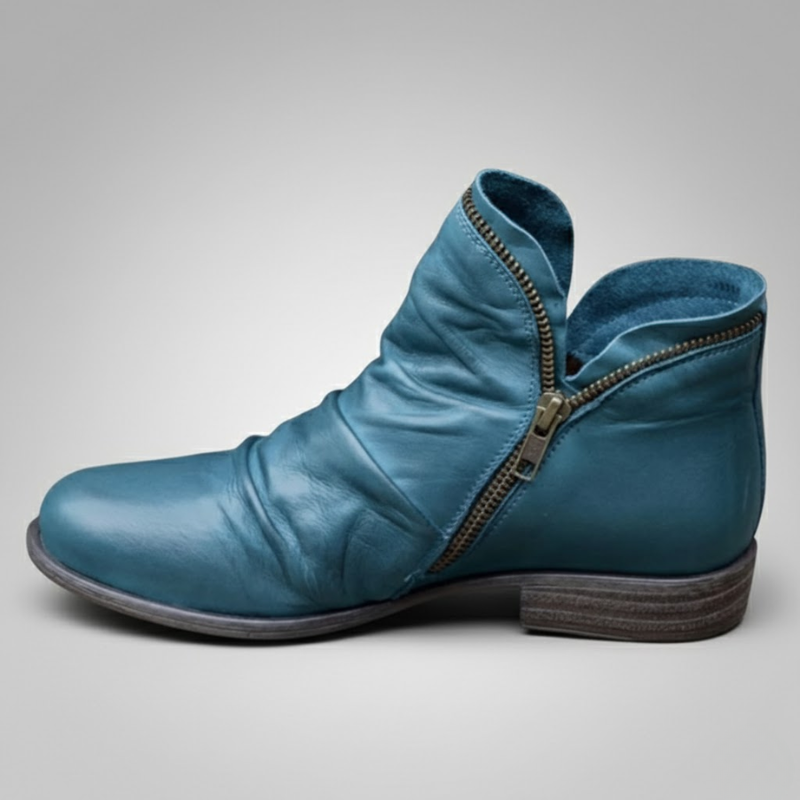 Maren - Bottes orthopédiques zippées en cuir