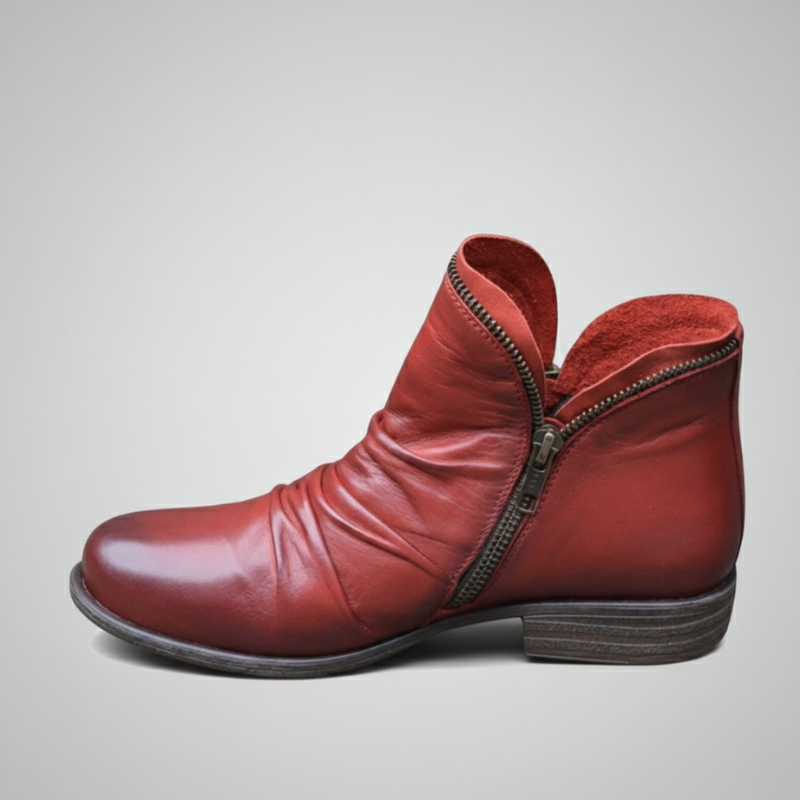Maren - Bottes orthopédiques zippées en cuir