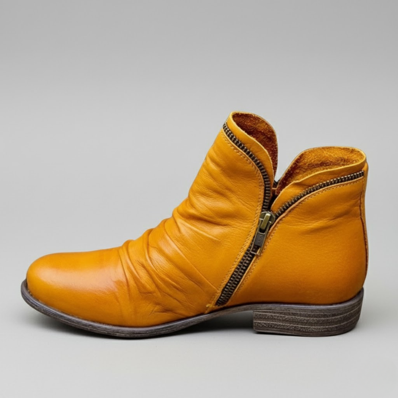 Maren - Bottes orthopédiques zippées en cuir
