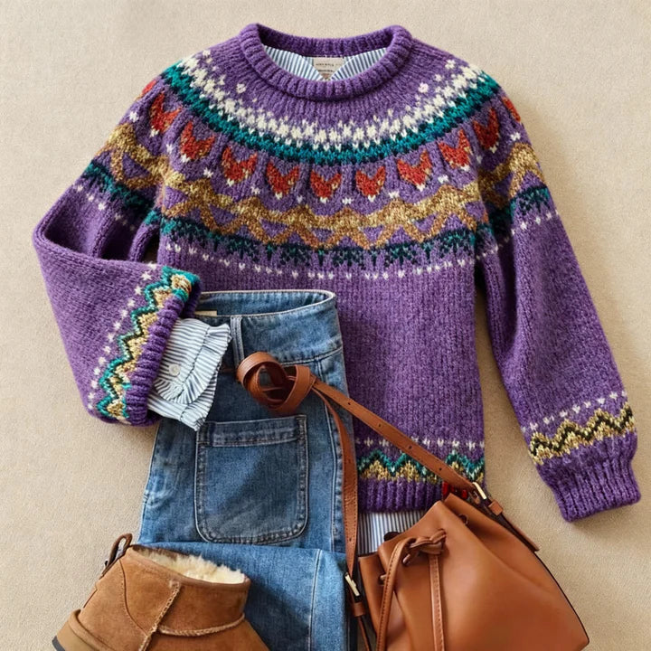 Solva - Pull en tricot vintage