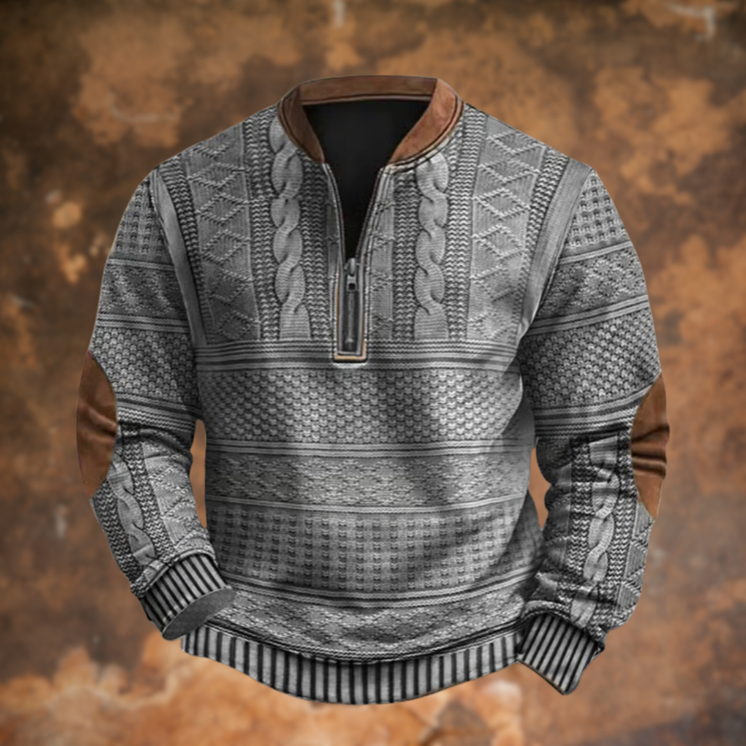 Ford - Pull texturé à demi-zip