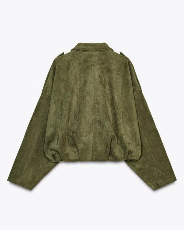 ADA - Veste bomber en simili daim