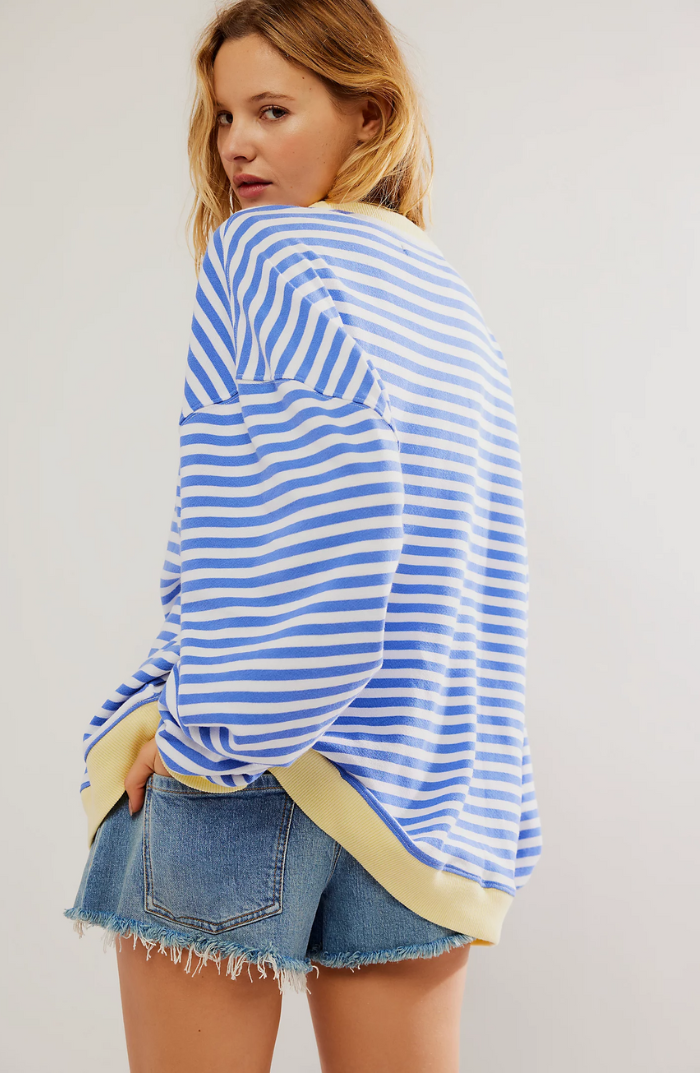LINDA - Pull oversize à rayures