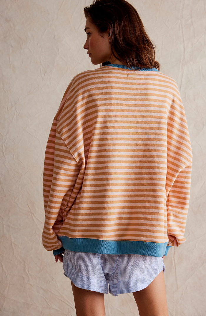 LINDA - Pull oversize à rayures