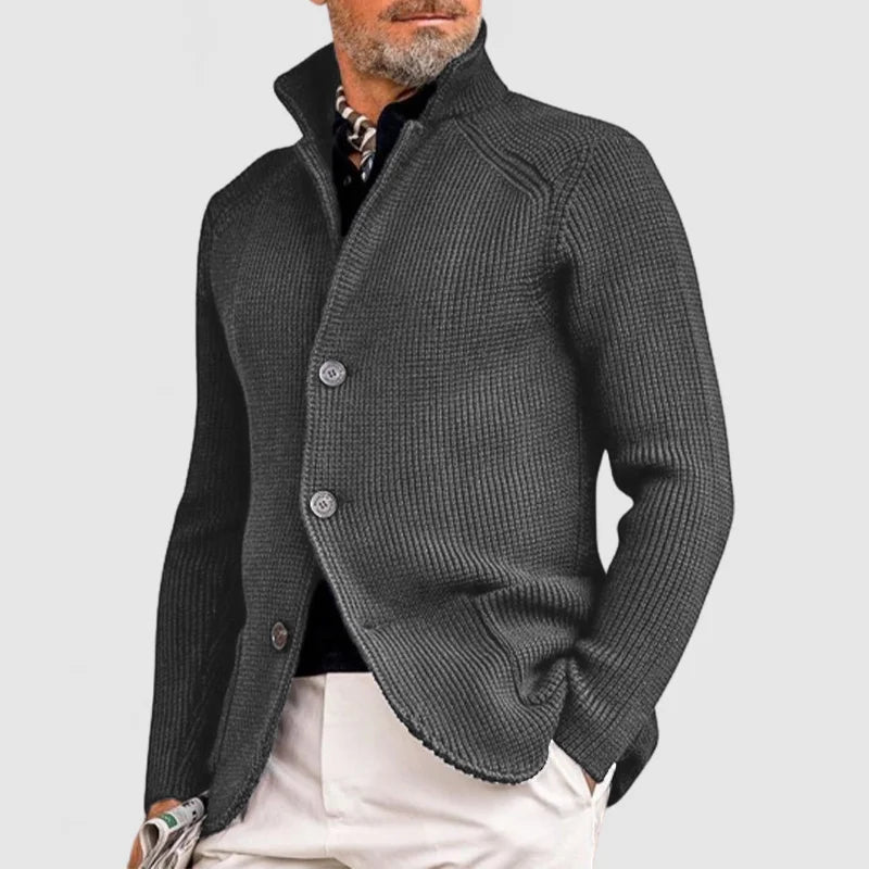 EDDIE - Cardigan à boutons en maille intemporel