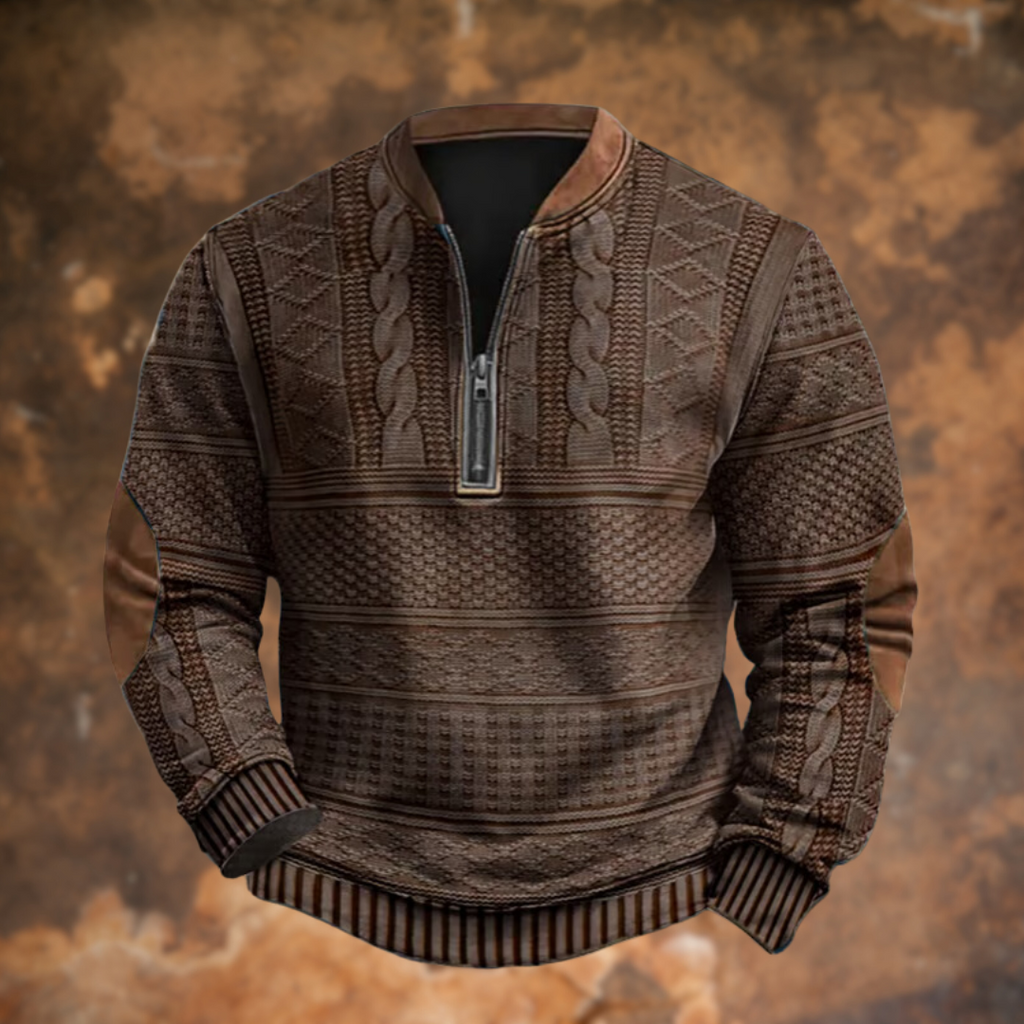 Ford - Pull texturé à demi-zip