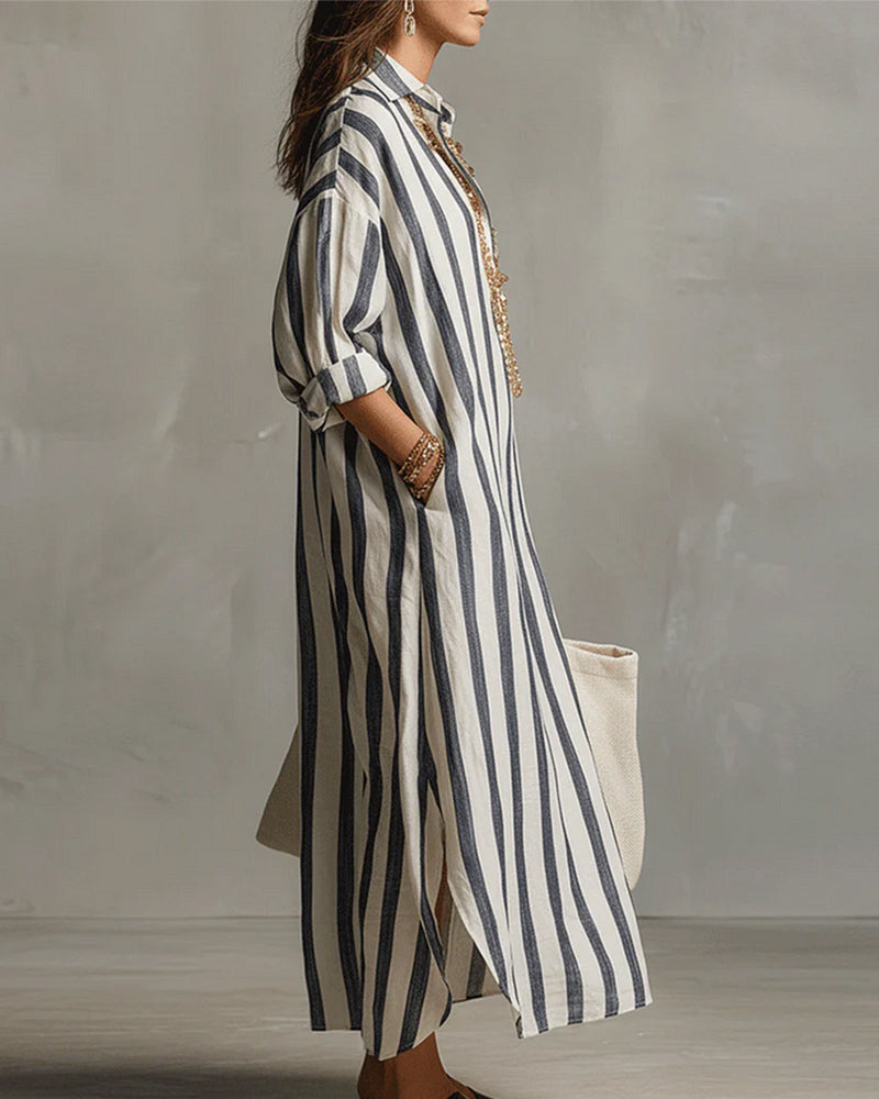 Seraphina - Robe longue rayée