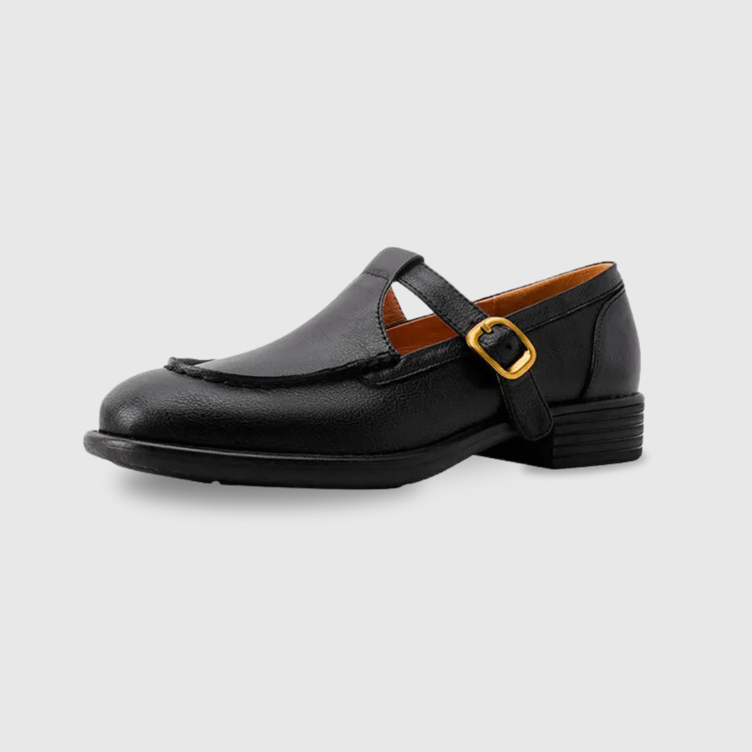 Delia - Chaussures Mary Jane rétro à bride en T, bout rond, talon bas