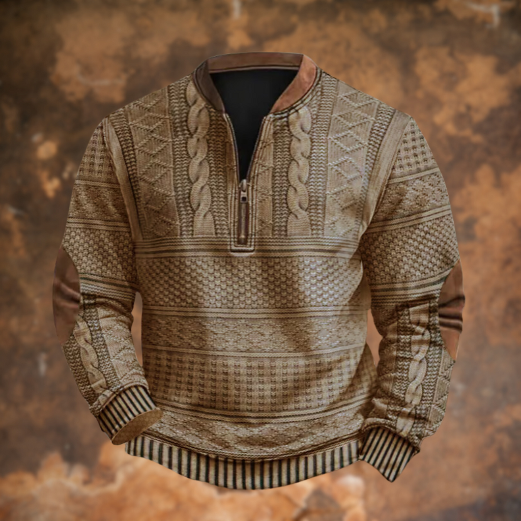 Ford - Pull texturé à demi-zip