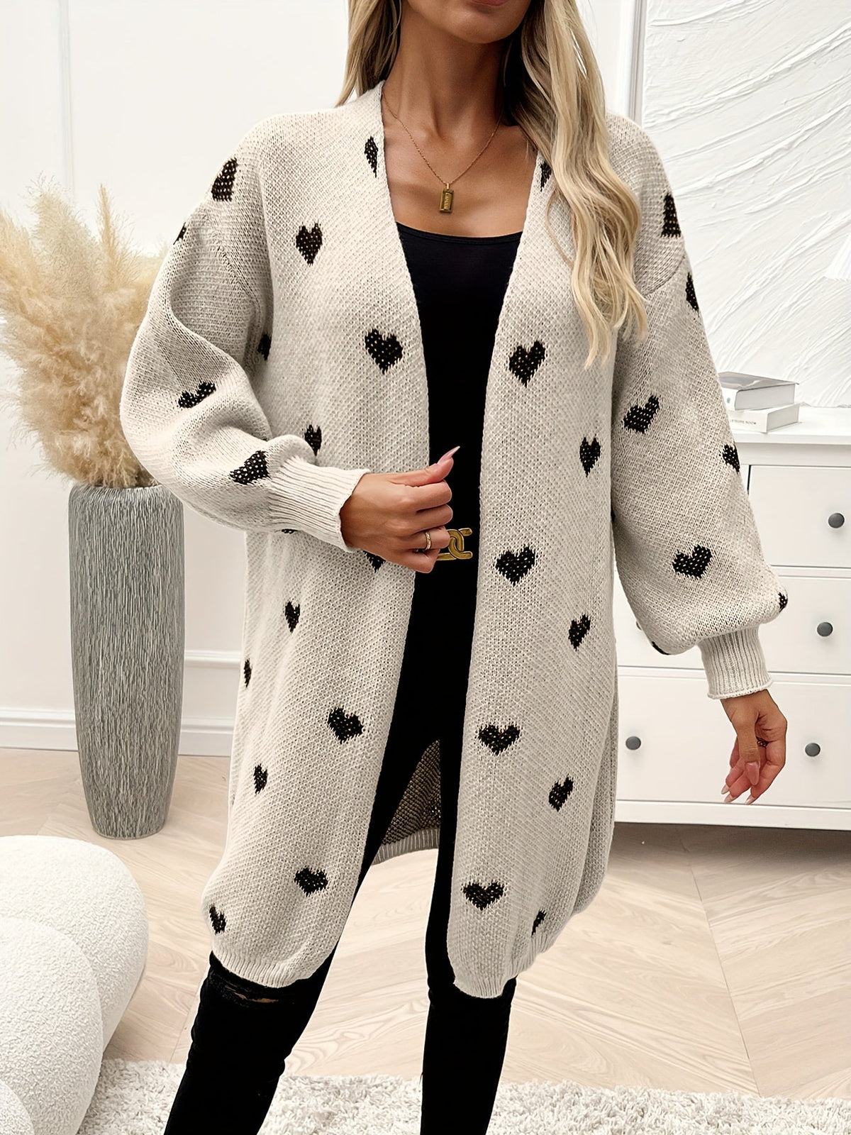 Noretta - Cardigan en tricot à cœur