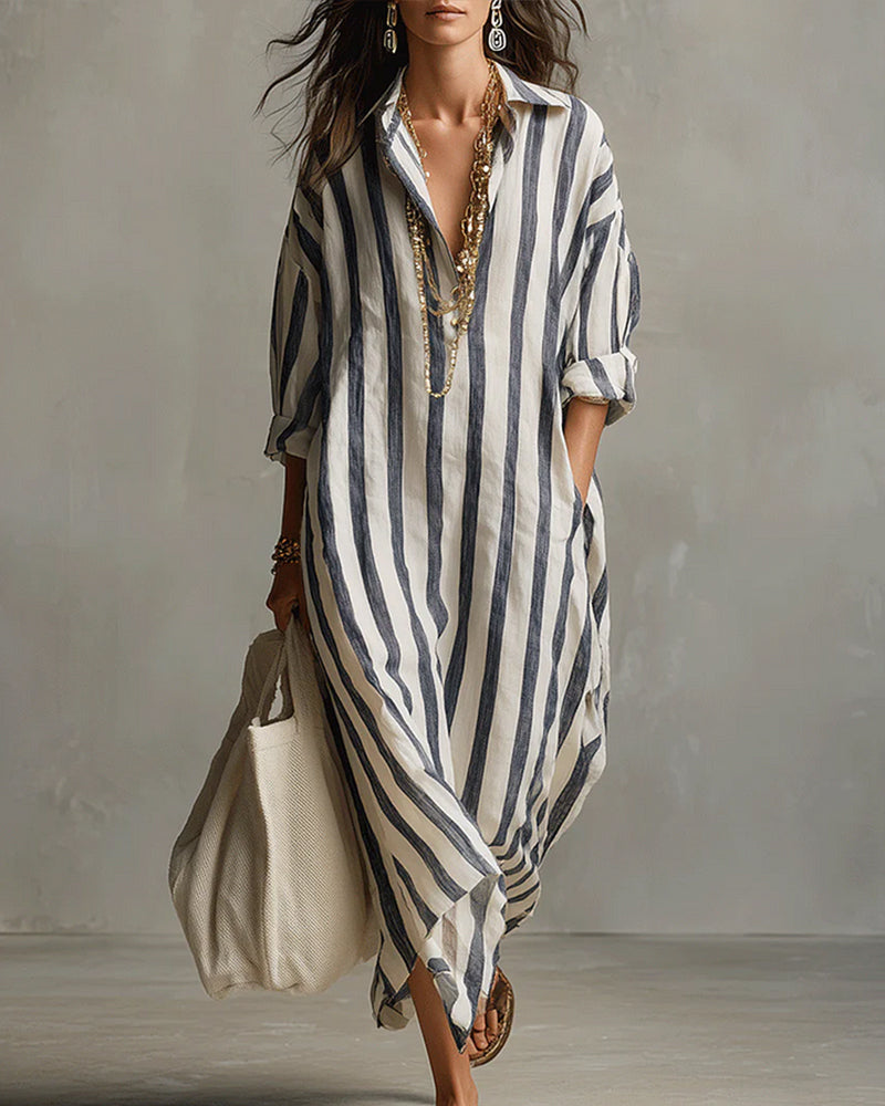 Seraphina - Robe longue rayée