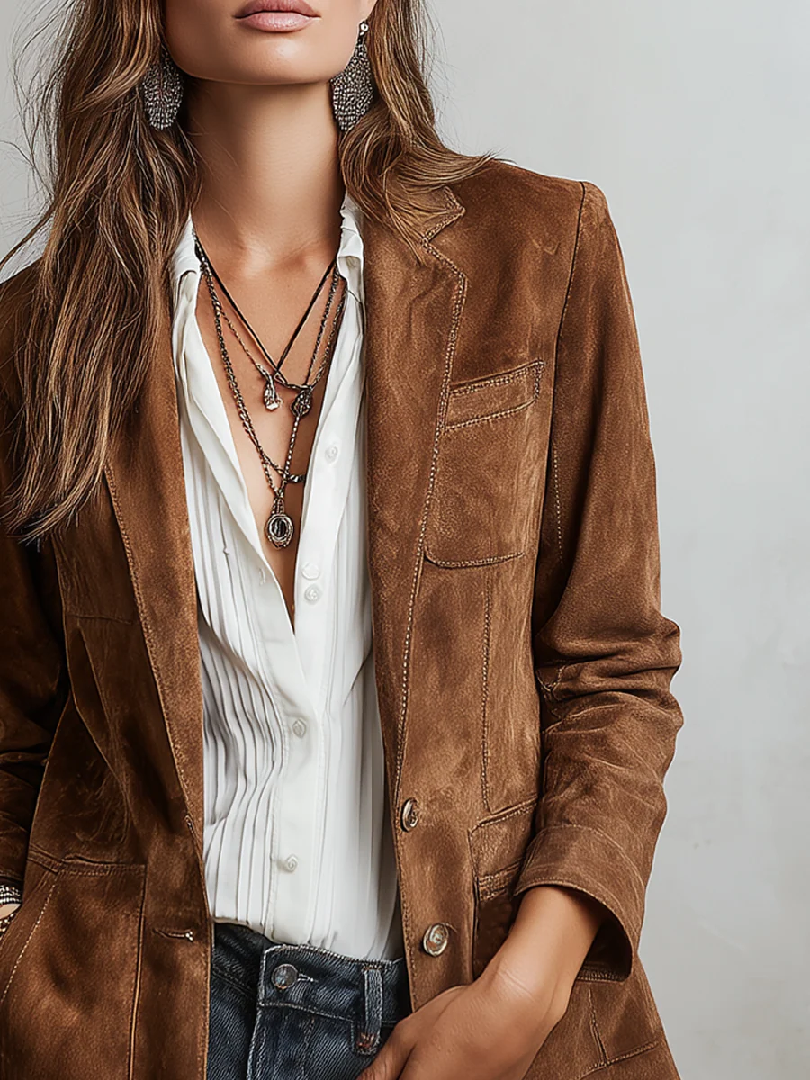 Verona - Veste en daim vintage