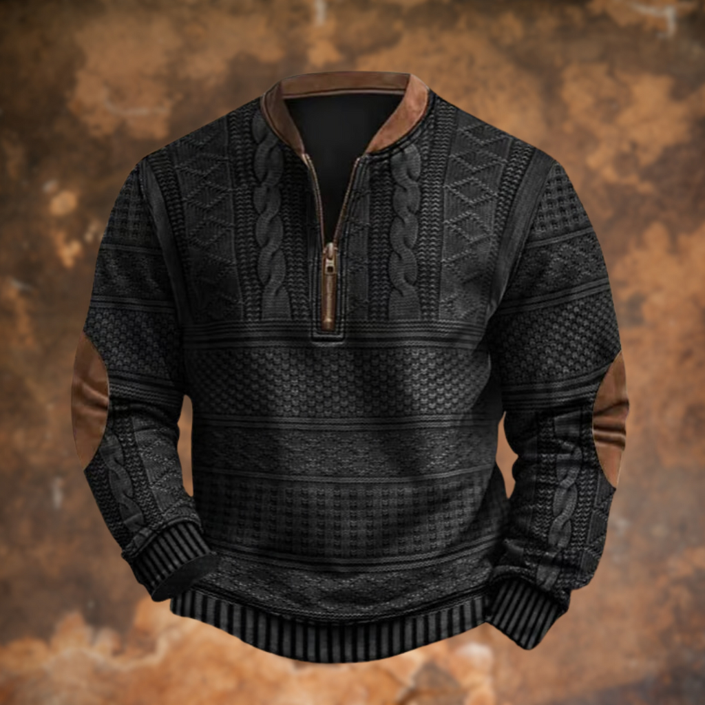 Ford - Pull texturé à demi-zip