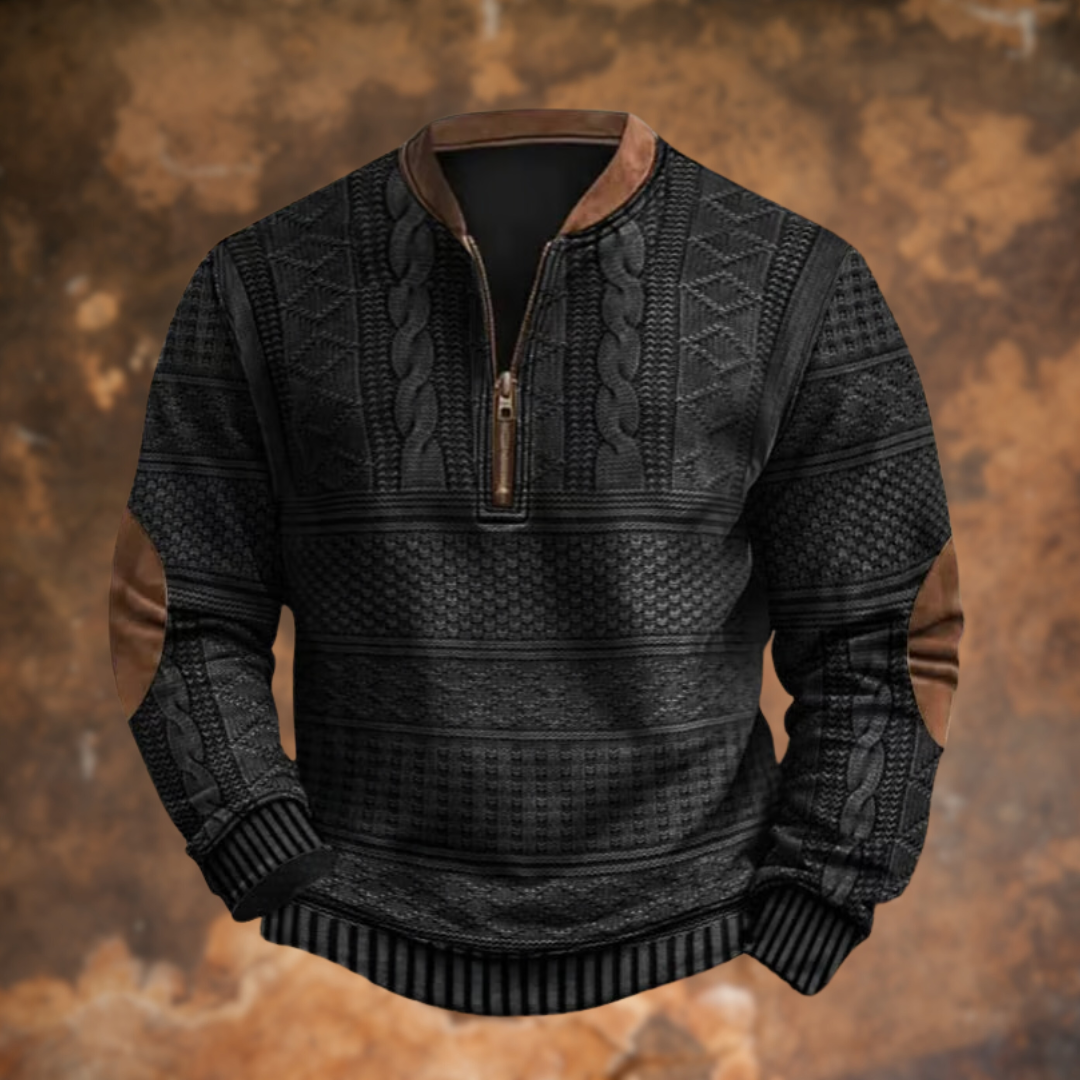 Ford - Pull texturé à demi-zip