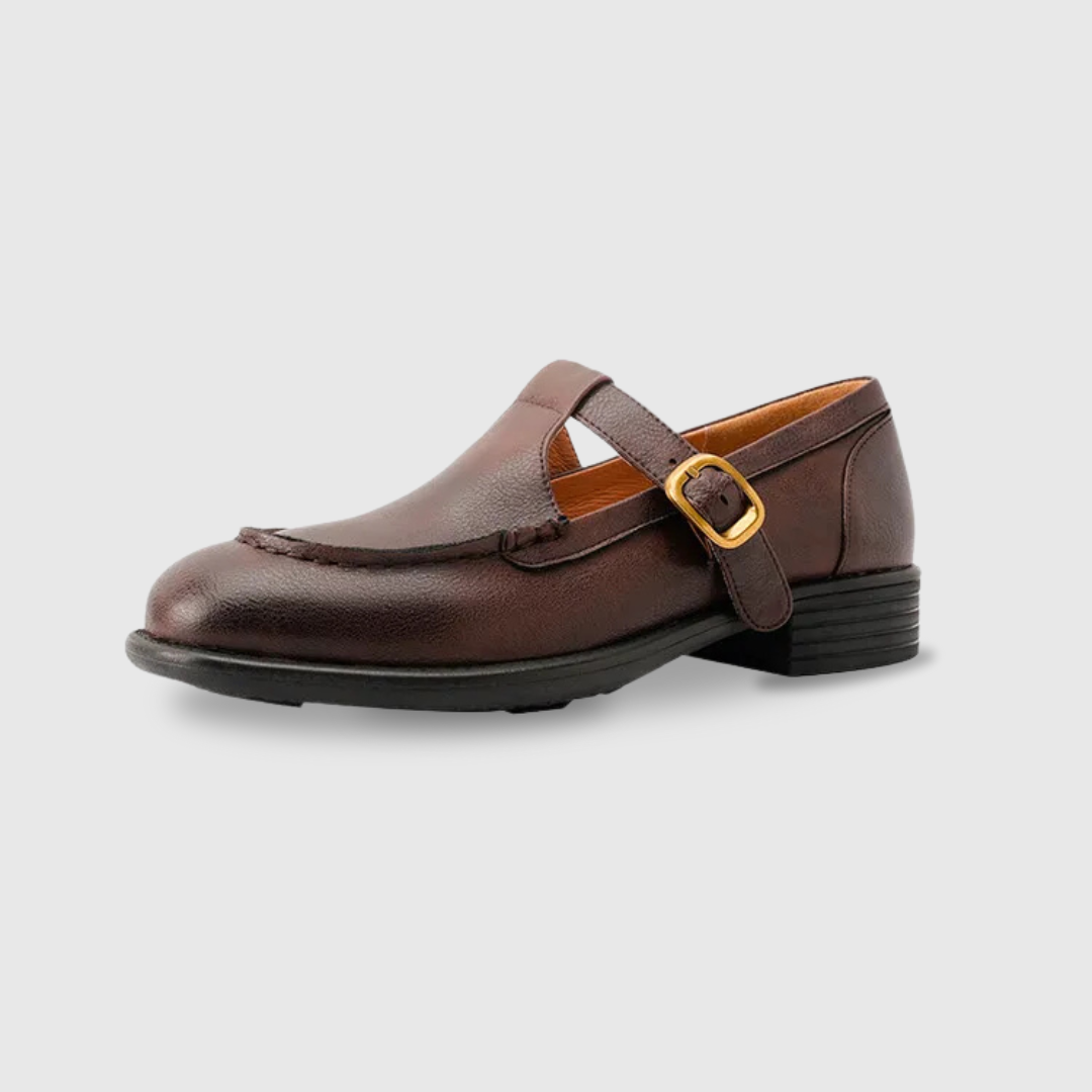 Delia - Chaussures Mary Jane rétro à bride en T, bout rond, talon bas