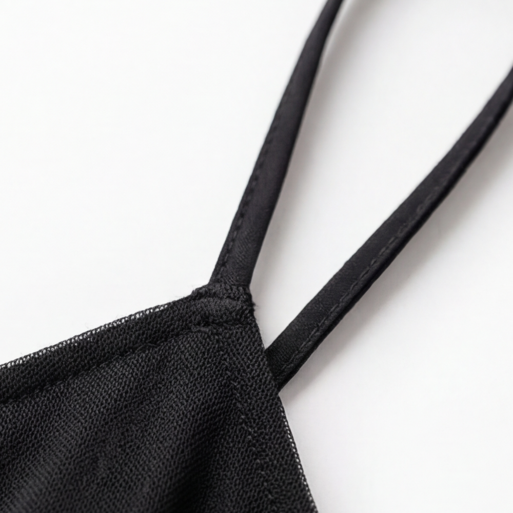 Velaire - Robe nuisette en dentelle brodée transparente