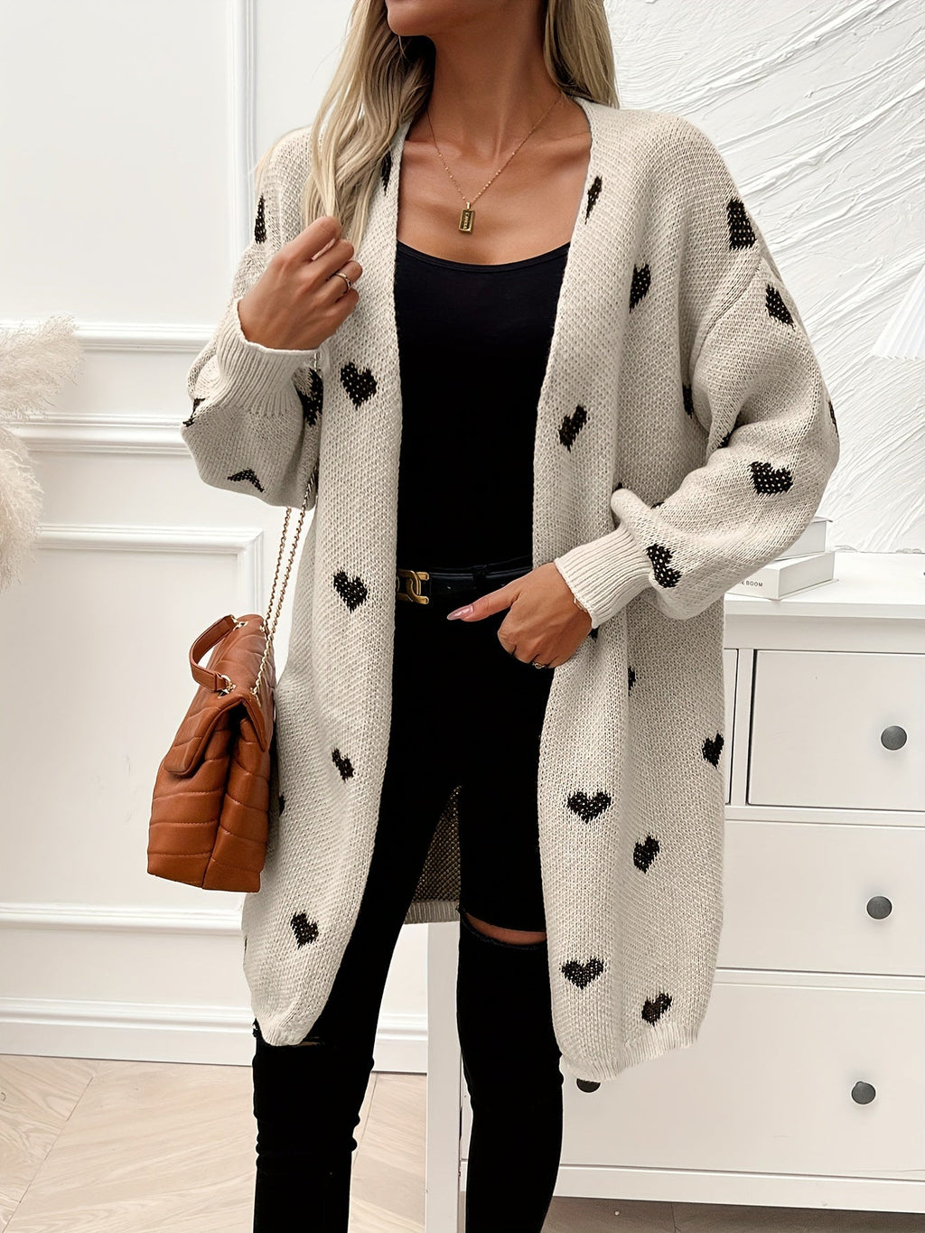 Noretta - Cardigan en tricot à cœur