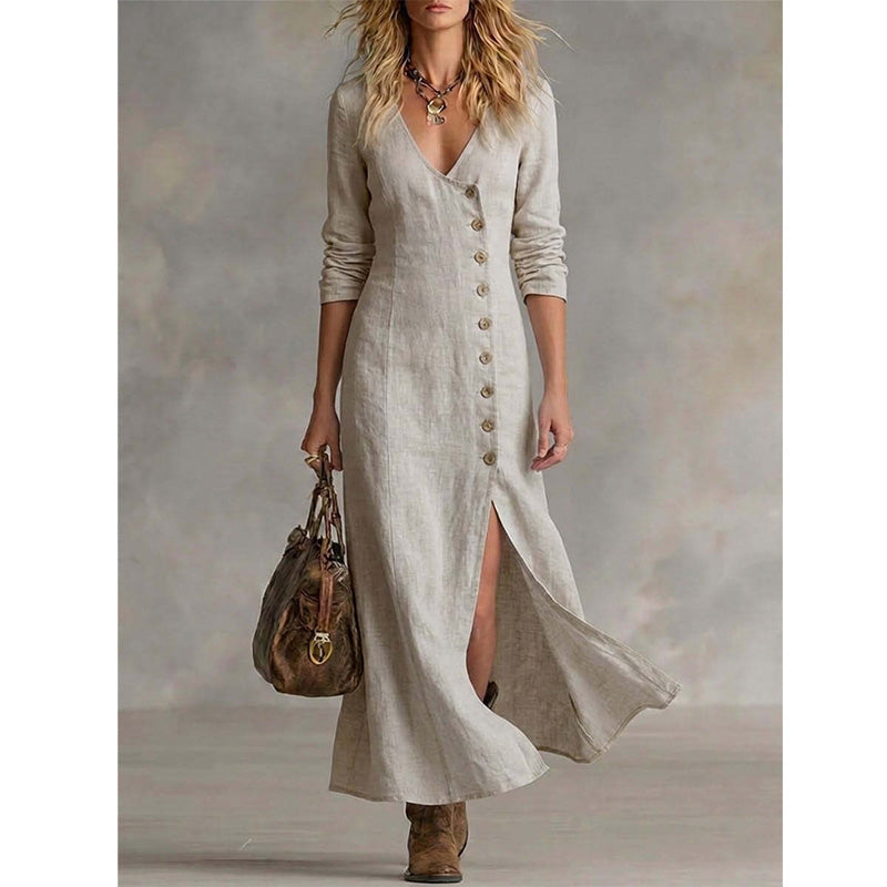 Oceane - Robe chemise mi-longue vintage