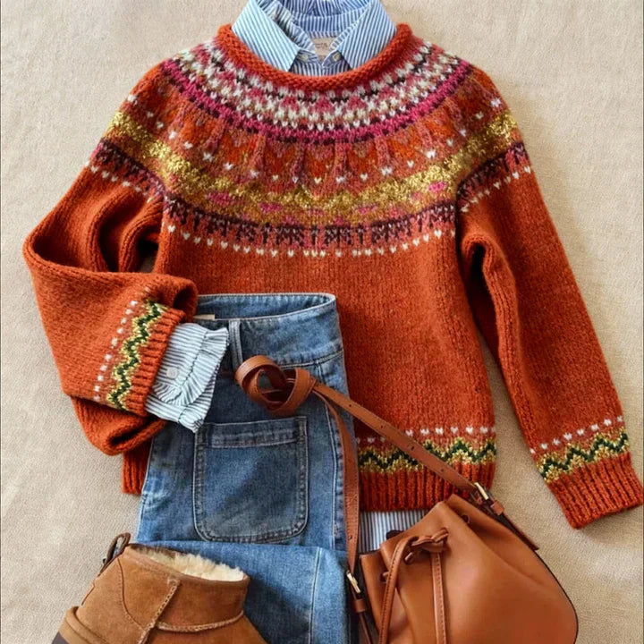 Simona - Pull en tricot vintage