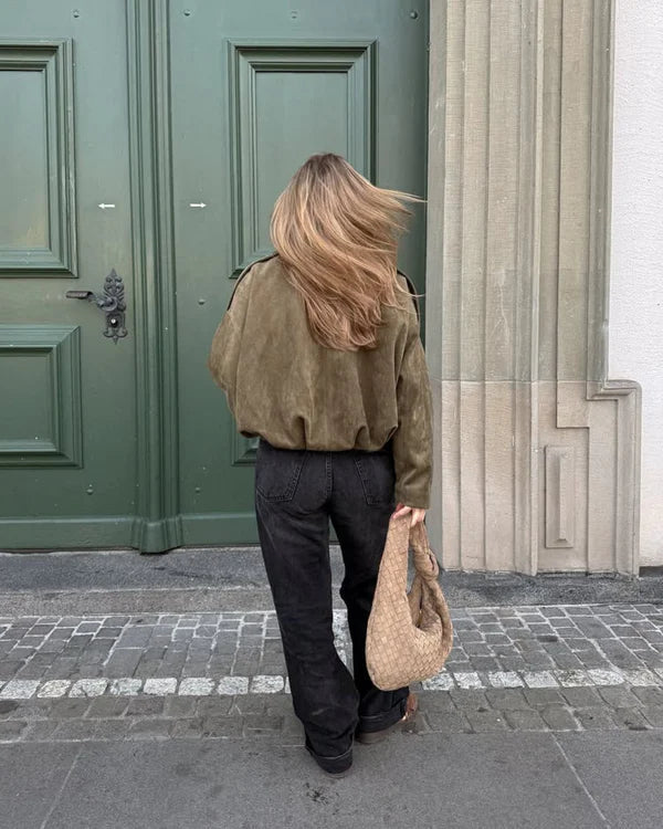 ADA - Veste bomber en simili daim