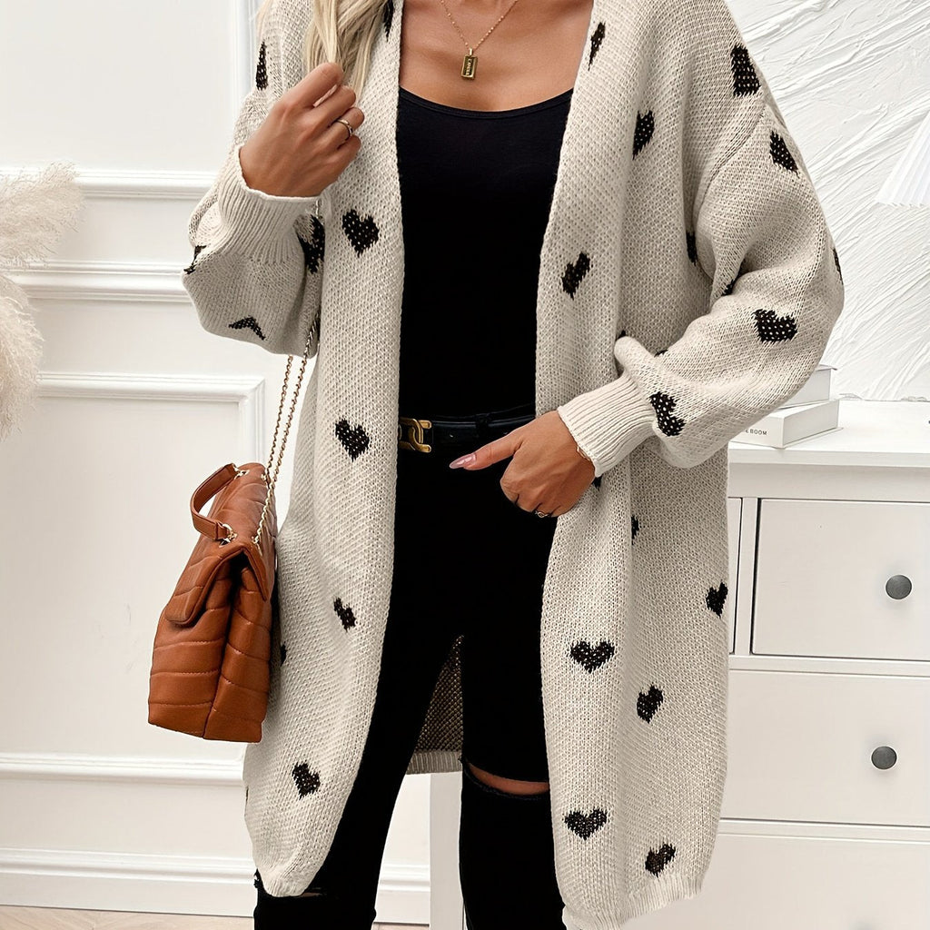 Noretta - Cardigan en tricot à cœur