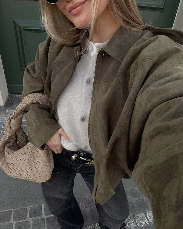 ADA - Veste bomber en simili daim
