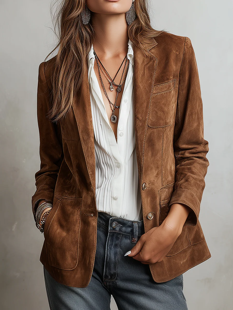 Verona - Veste en daim vintage