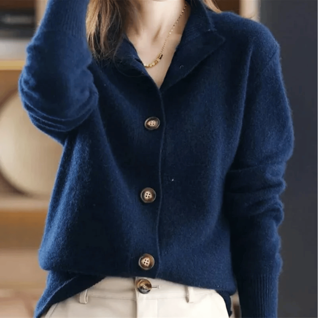 Celeste - Cardigan chic à col montant