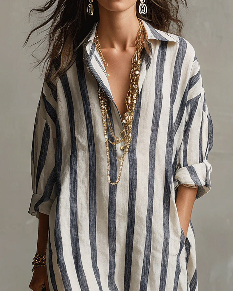 Seraphina - Robe longue rayée