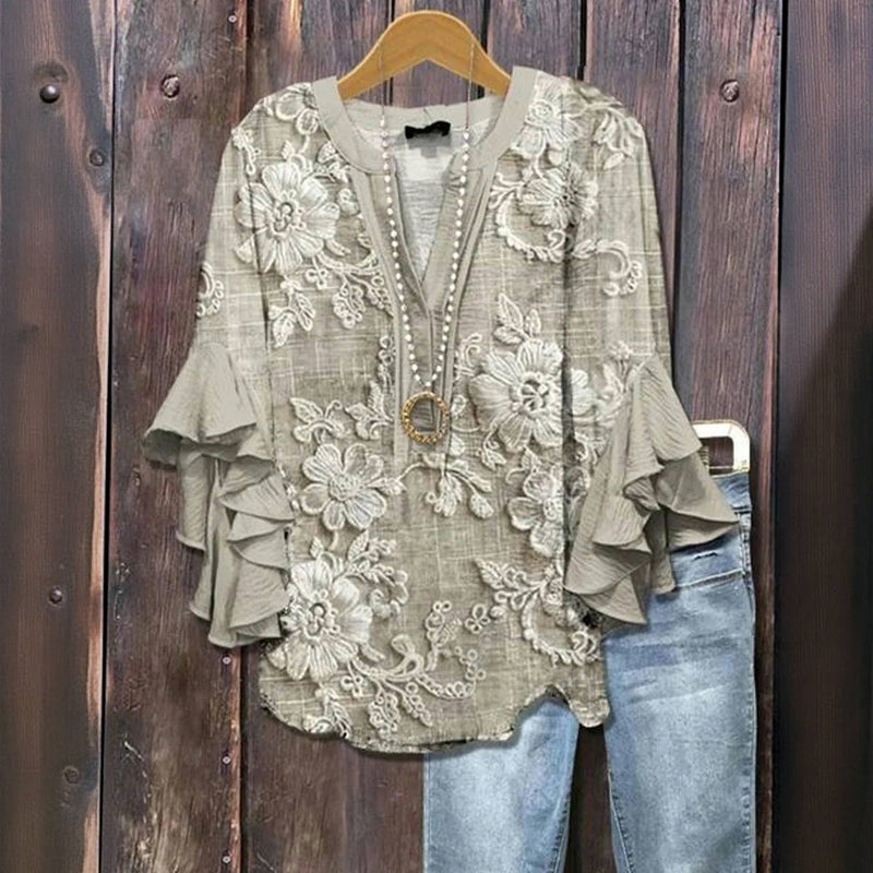 Gracie - Chemisier à volants Boho Bloom