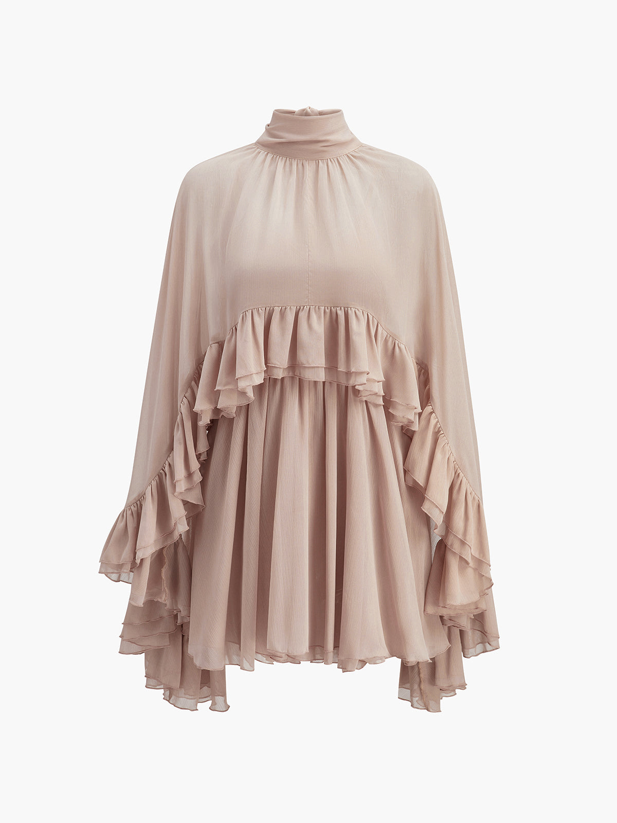 Kim - Robe cape en mousseline