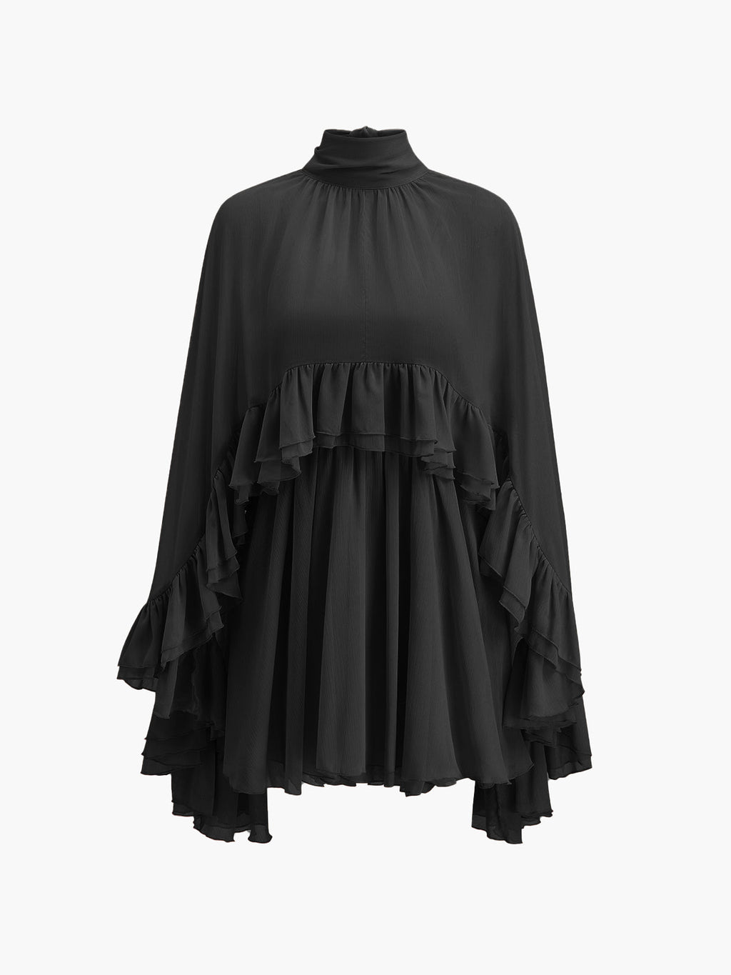 Kim - Robe cape en mousseline