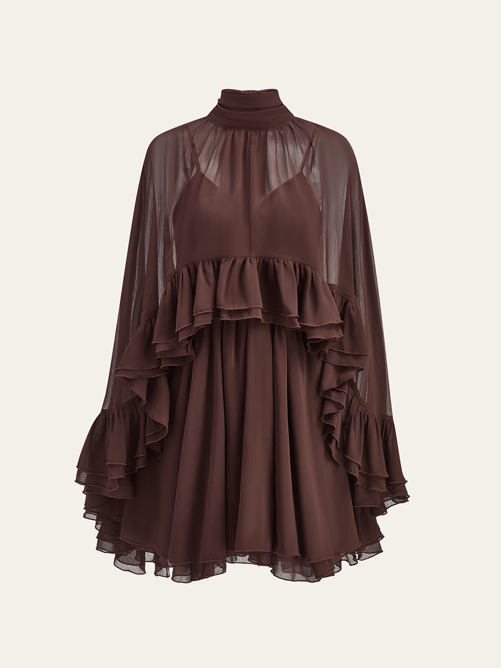 Kim - Robe cape en mousseline