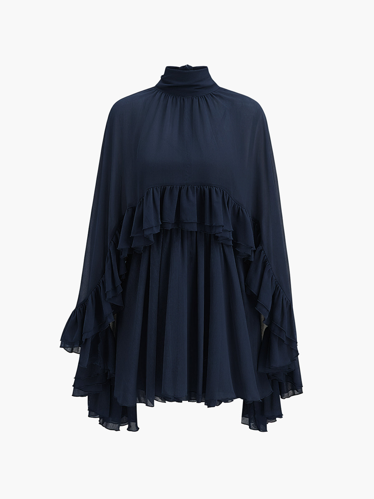 Kim - Robe cape en mousseline