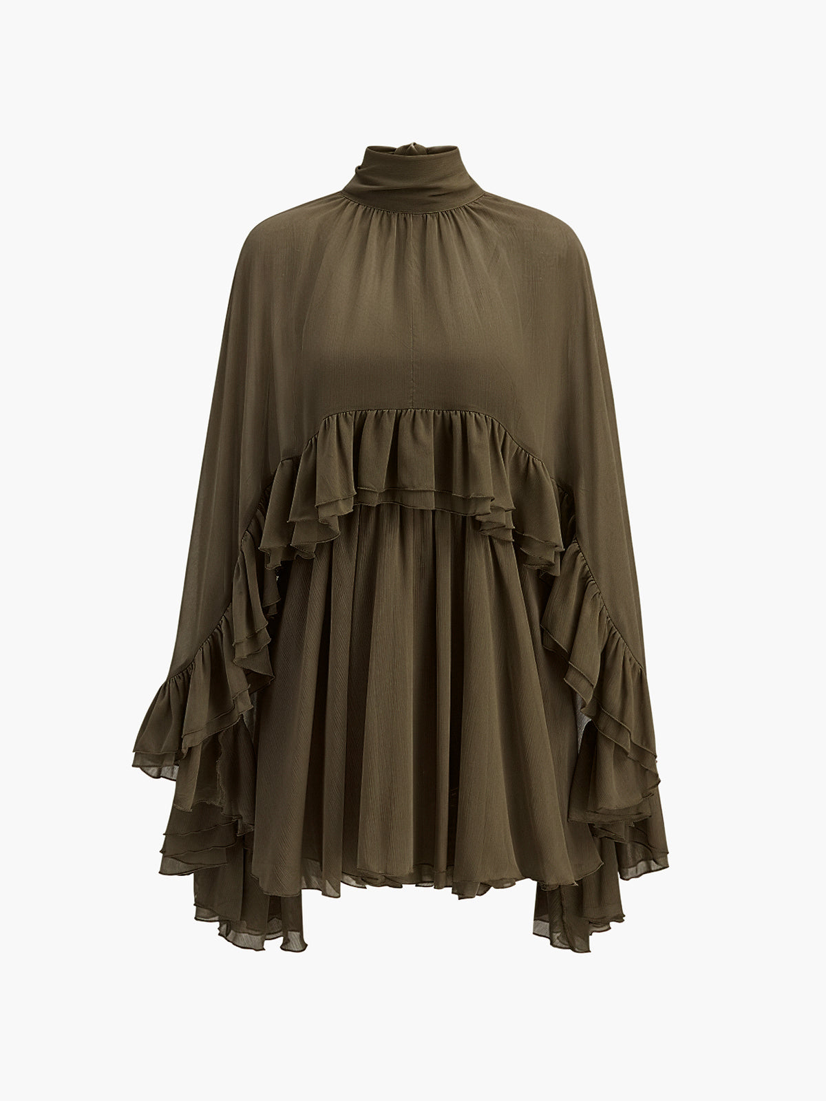 Kim - Robe cape en mousseline